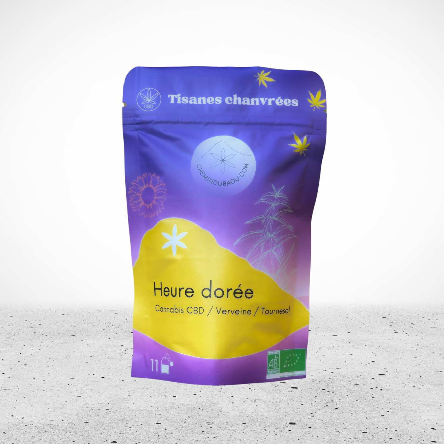 HEURE DOREE : Cannabis CBD / Verveine / Tournesol